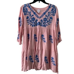 J. Marie Medium Pink & Blue top